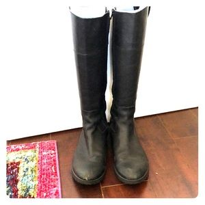 Ralph Lauren black leather riding boots - size 10